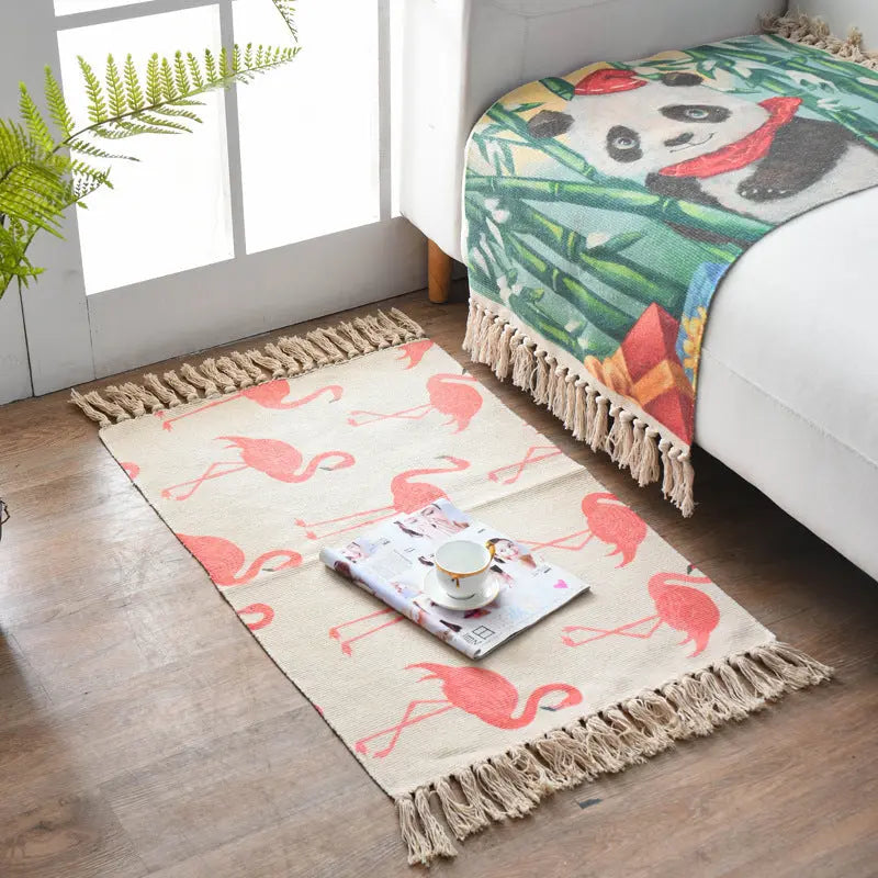 Scandinavian Style Linen Cotton Rug Trendarium