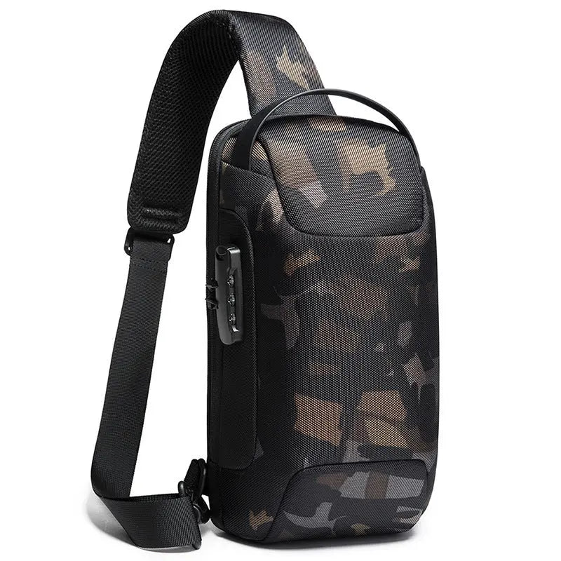 Crossbody anti-theft waterproof charging chest bag Trendarium