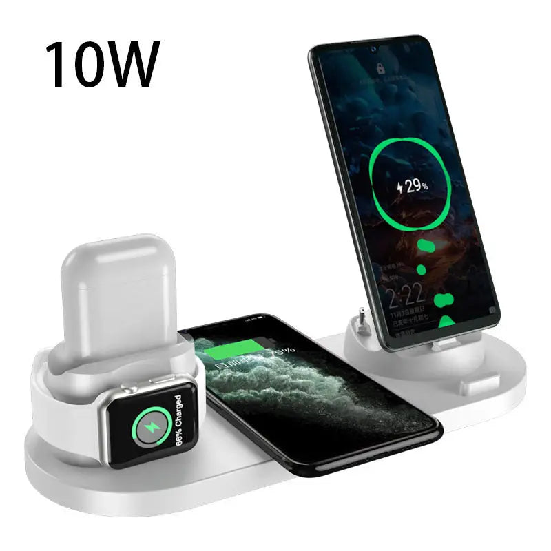 6-in-1 Wireless Charging Station – For iPhone, Apple Watch & AirPods Trendarium