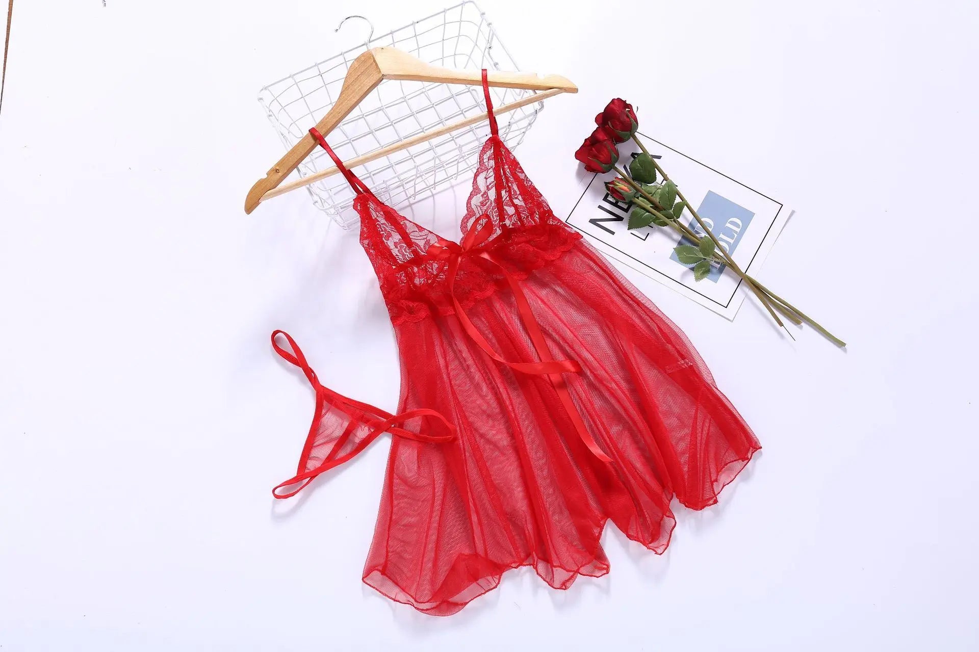 Sexy Lingerie Sexy Lingerie Front Slit Nightdress Trendarium