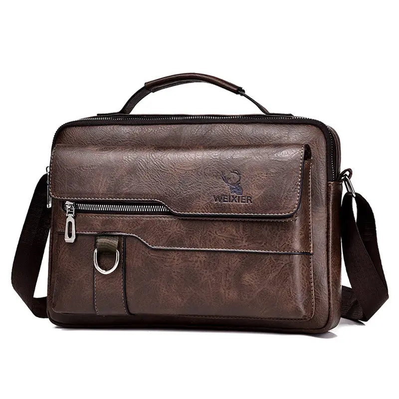 Men’s Classic PU Leather Messenger Bag Trendarium