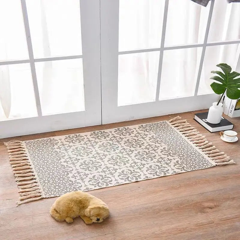 Scandinavian Style Linen Cotton Rug Trendarium