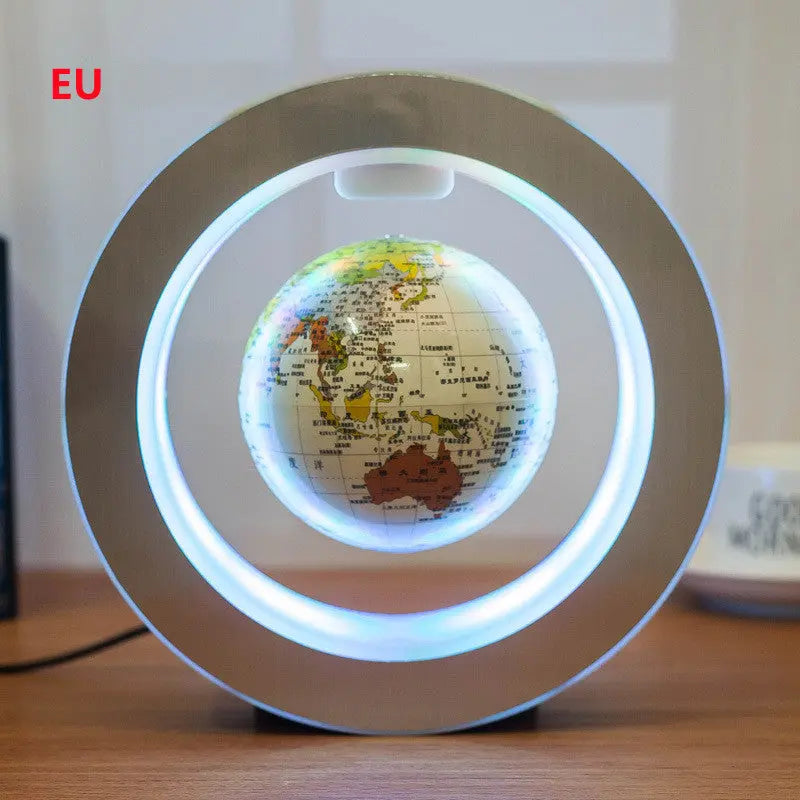 Round LED World Map Floating Globe Magnetic Levitation Light Anti Gravity Magic Trendarium