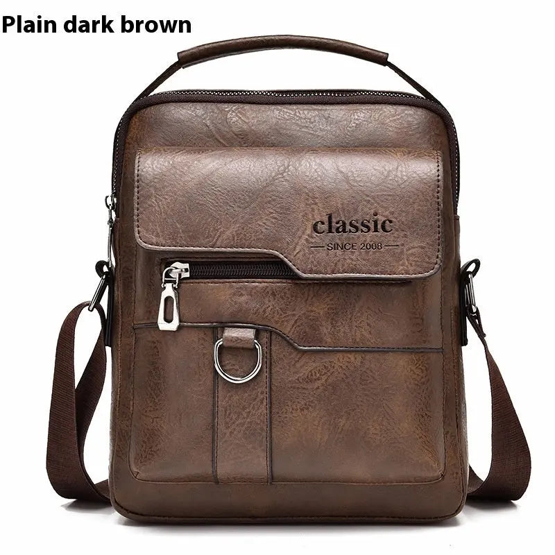 Men’s Classic PU Leather Messenger Bag Trendarium