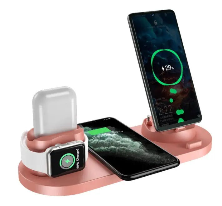 6-in-1 Wireless Charging Station – For iPhone, Apple Watch & AirPods Trendarium
