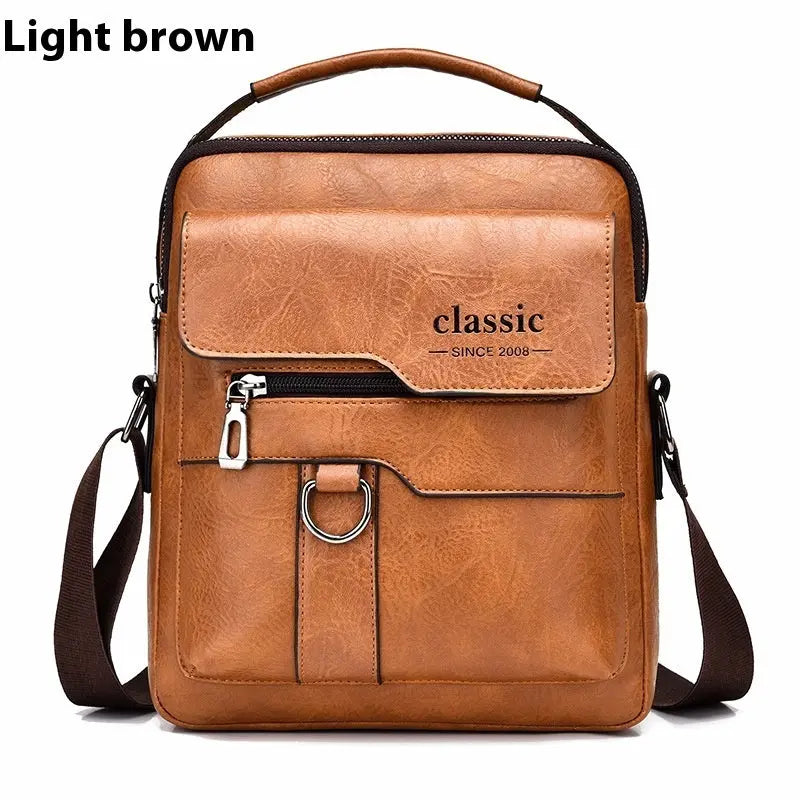 Men’s Classic PU Leather Messenger Bag Trendarium