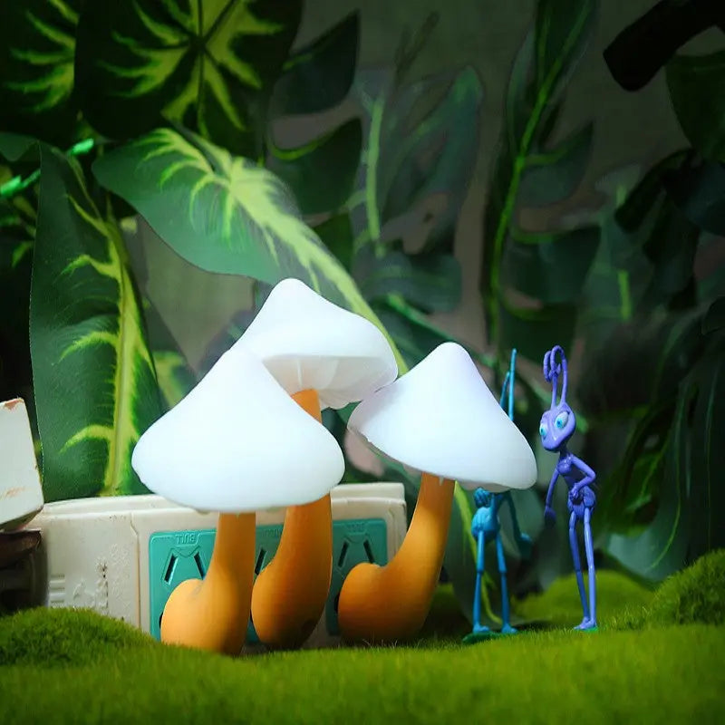 GlowShroom LED Night Light – Sensor-Activated Mushroom Lamp for Cozy Home Ambience Trendarium