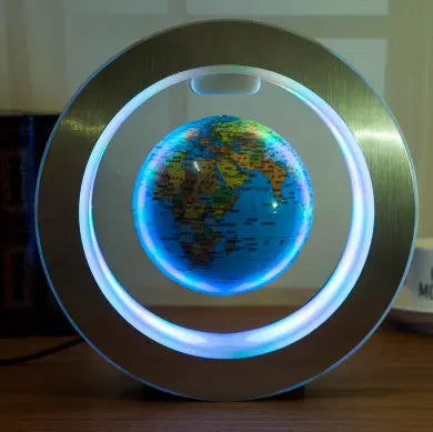 Round LED World Map Floating Globe Magnetic Levitation Light Anti Gravity Magic Trendarium