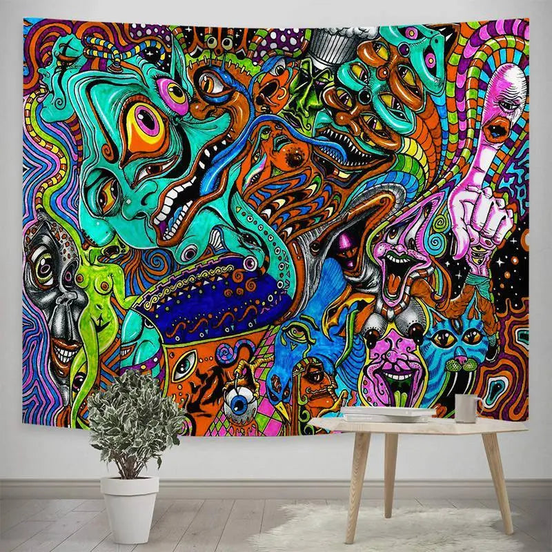TrippyWall™ – Psychedelic Art Tapestry 150×130 Trendarium