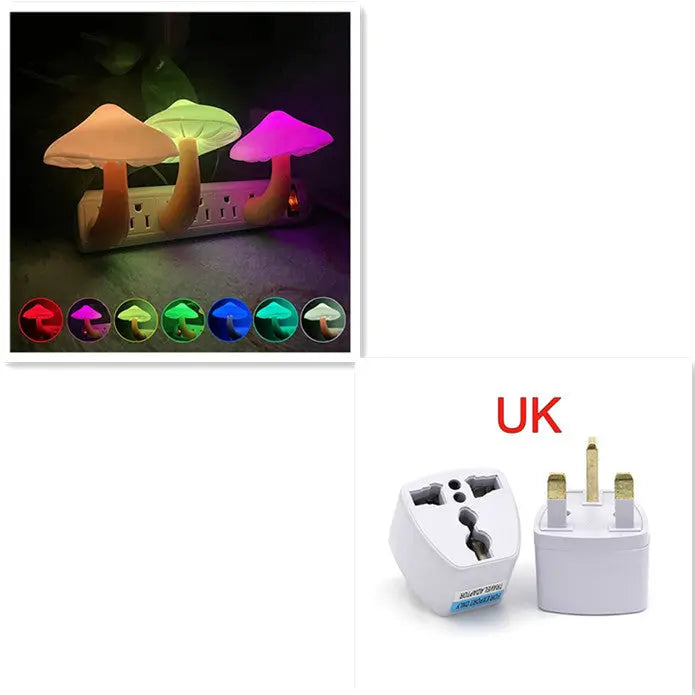 GlowShroom LED Night Light – Sensor-Activated Mushroom Lamp for Cozy Home Ambience Trendarium
