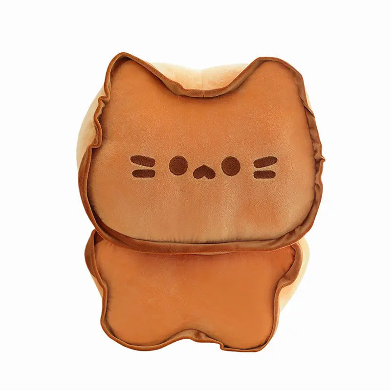 Kawaii Biscuit Cat Plush – Soft & Squishy Hug Pillow Trendarium