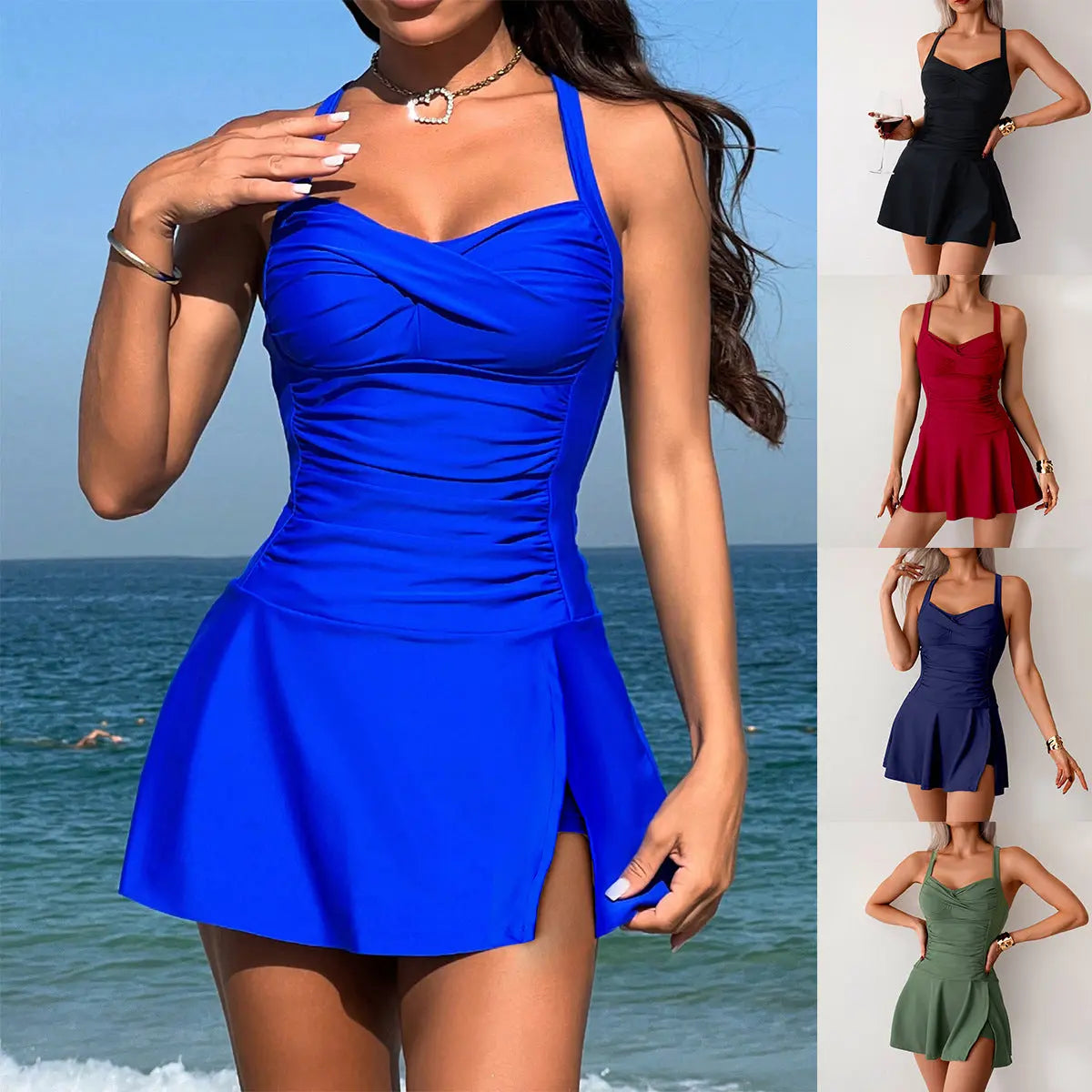 BreezeFlow Skirted Swimsuit (Plus Size) Trendarium