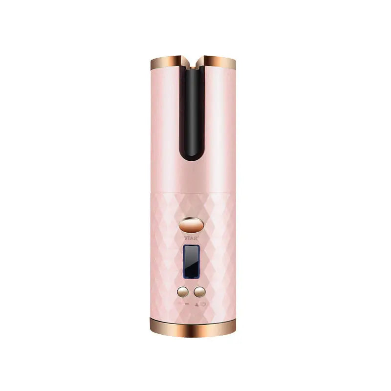 Rechargeable Automatic Hair Curler – Portable Ceramic Styler with LCD Display Trendarium