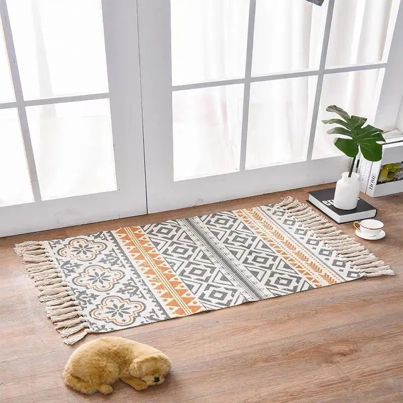 Scandinavian Style Linen Cotton Rug Trendarium
