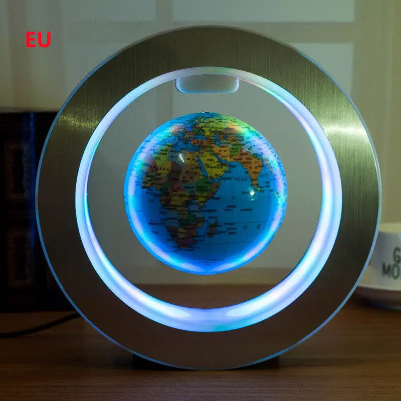 Round LED World Map Floating Globe Magnetic Levitation Light Anti Gravity Magic Trendarium