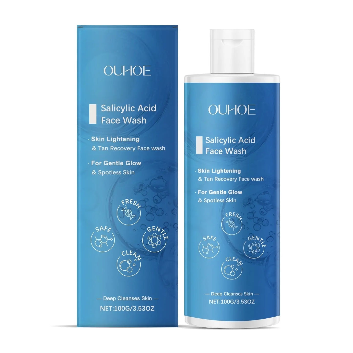 Salicylic Acid Acne Cleanser Gently Cleanses Pores OUHOE