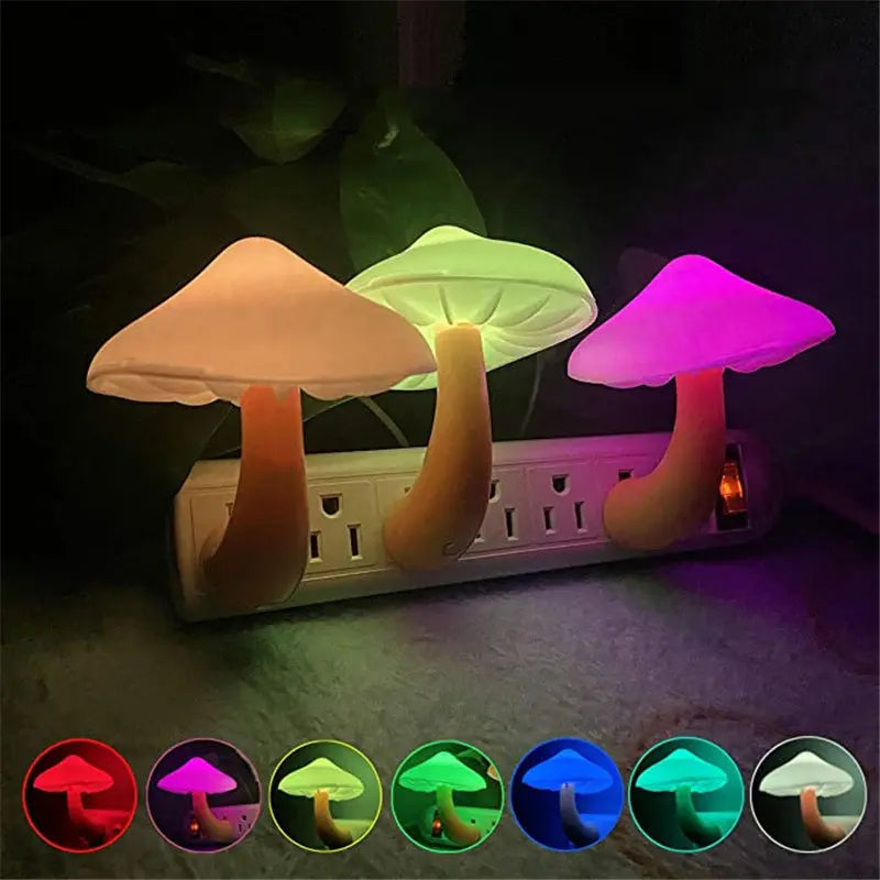 GlowShroom LED Night Light – Sensor-Activated Mushroom Lamp for Cozy Home Ambience Trendarium