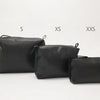 Leather Cosmetic Bag, Black - Medium