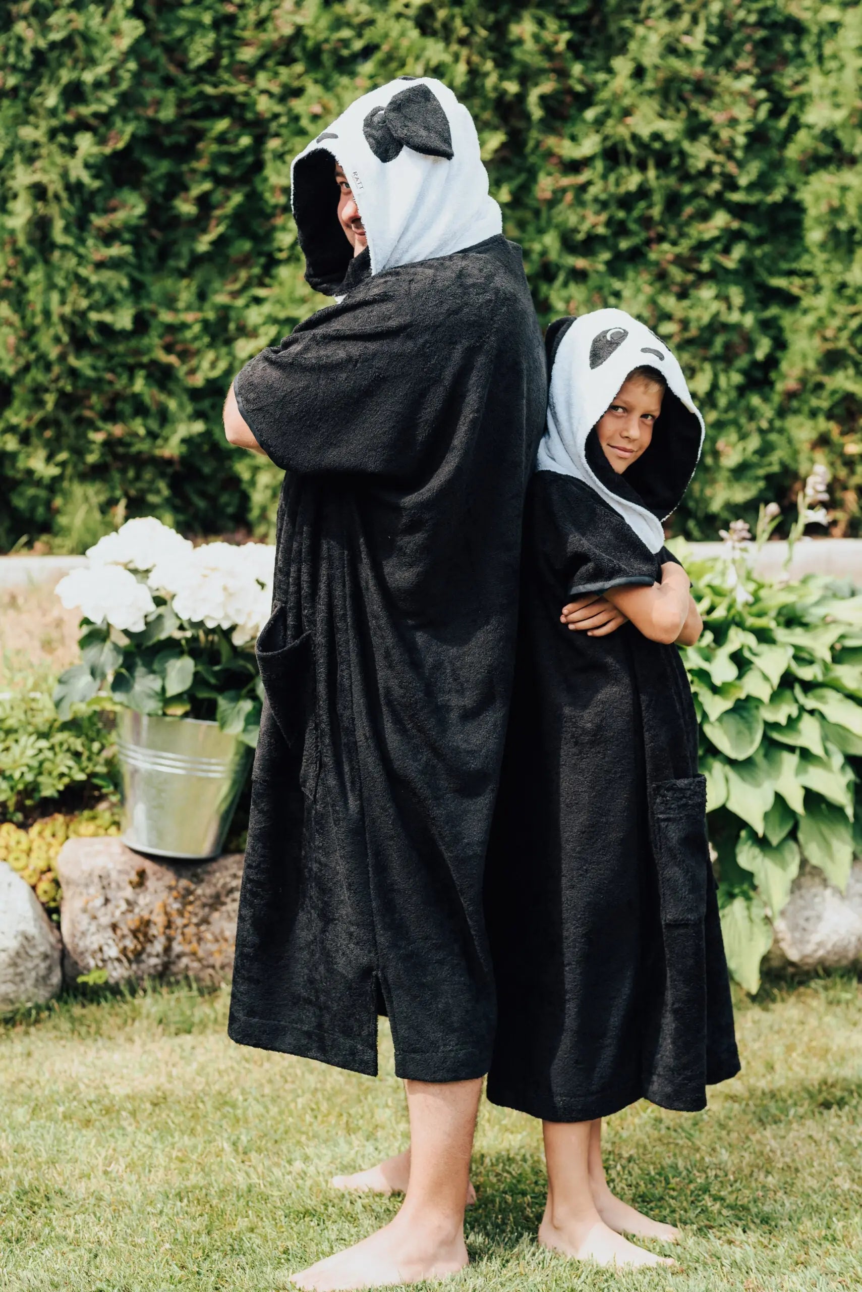 Short-Sleeve Poncho PANDA - For KIDS (Size 122-150)