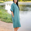 Short-Sleeve Surf Poncho - Cotton Waffle