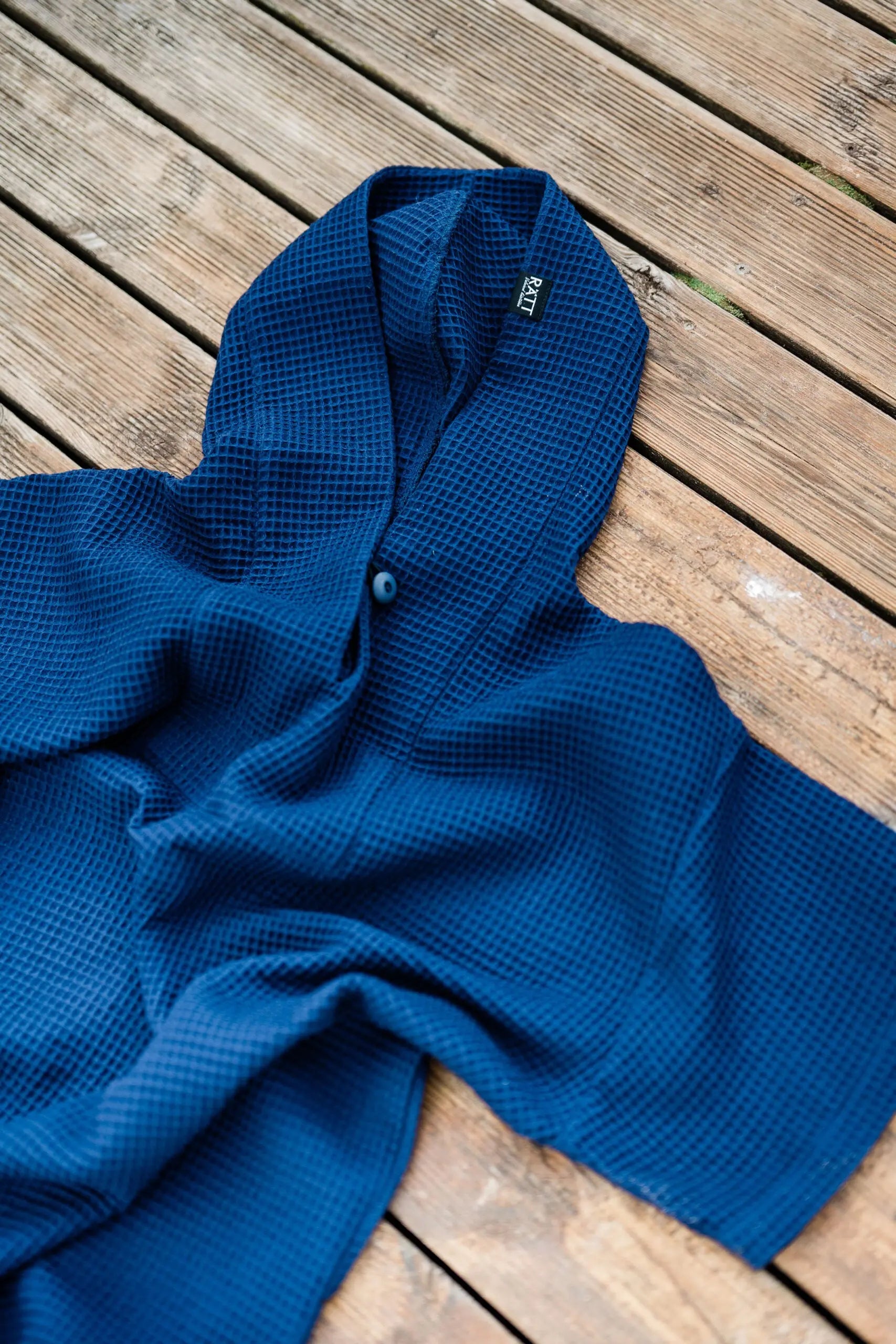 Short-Sleeve Surf Poncho - Cotton Waffle