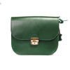 Natural Leather Saddle Bag Large – Green
