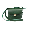 Natural Leather Saddle Bag Medium – Green