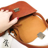 Natural Leather Saddle Bag Medium – Light Brown