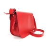 Natural Leather Saddle Bag Medium – Red