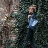 Faux Leather Backpack - Grey