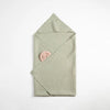 Linen Hooded Waffle Towel for Kids - Sage