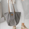 Grey Denim Tote Bag