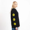 Moomintroll's Flower Longsleeve Shirt With Cuffrib Unisex - Black