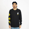 Moomintroll's Flower Longsleeve Shirt With Cuffrib Unisex - Black