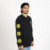 Moomintroll's Flower Longsleeve Shirt With Cuffrib Unisex - Black