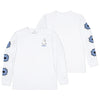 Moomintroll's Flower Longsleeve Shirt With Cuffrib Unisex - White