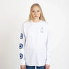 Moomintroll's Flower Longsleeve Shirt With Cuffrib Unisex - White