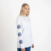 Moomintroll's Flower Longsleeve Shirt With Cuffrib Unisex - White