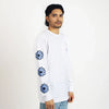 Moomintroll's Flower Longsleeve Shirt With Cuffrib Unisex - White