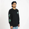 Hide and Seek Longsleeve Shirt With Cuffrib Unisex - Black