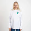 Moomintroll's Adventure Longsleeve Shirt With Cuffrib Unisex - White