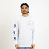 Moomintroll's Flower Longsleeve Shirt With Cuffrib Unisex - White