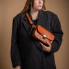 Natural Leather Saddle Bag Mini - Light Brown