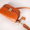 Natural Leather Saddle Bag Mini - Light Brown