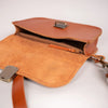 Natural Leather Saddle Bag Mini - Grey