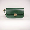 Natural Leather Saddle Bag Mini - Green
