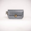 Natural Leather Saddle Bag Mini - Grey