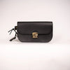 Natural Leather Saddle Bag Mini - Black