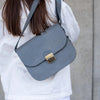 Natural Leather Saddle Bag Large – Grey