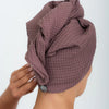 Secure Fit Cotton Hair Towel with Button Closure